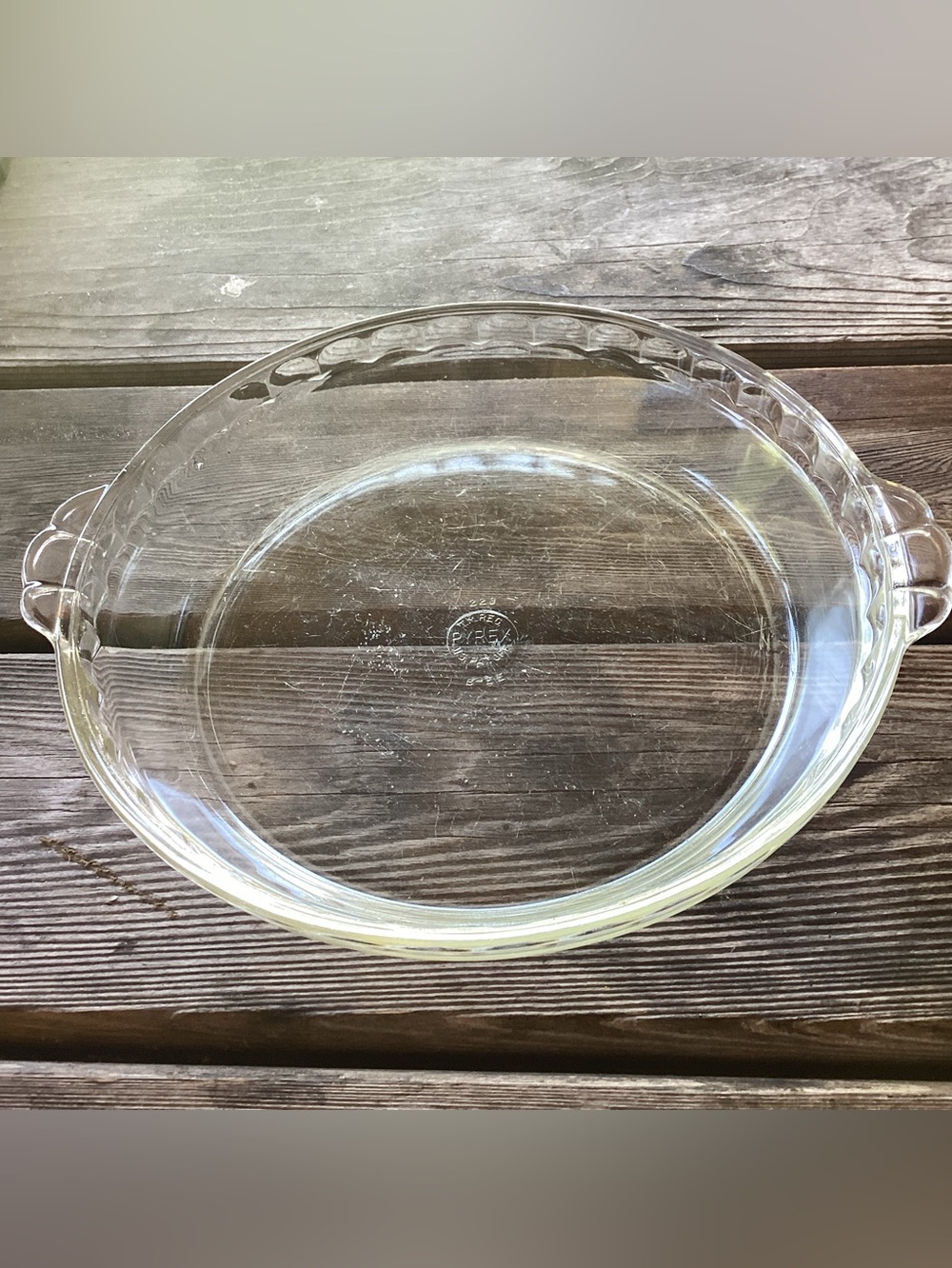 PYREX Vintage Deep Dish Pie Plate with Fluted Edge